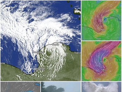 أسماء المناطق المتضررة بالعاصفة دانيال في ليبيا